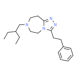 ChemSpider 2D Image | 7-(2-Ethylbutyl)-3-(2-phenylethyl)-6,7,8,9-tetrahydro-5H-[1,2,4]triazolo[4,3-d][1,4]diazepine | C20H30N4