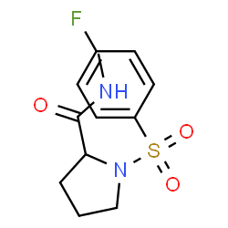 ChemSpider 2D Image | 1-[(4-Fluorophenyl)sulfonyl]-N-methylprolinamide | C12H15FN2O3S