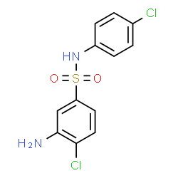 ChemSpider 2D Image | 3-Amino-4-chloro-N-(4-chlorophenyl)benzenesulfonamide | C12H10Cl2N2O2S