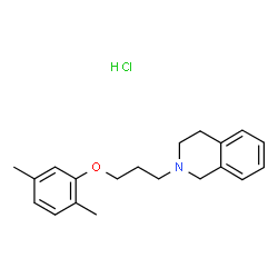 ChemSpider 2D Image | 2-[3-(2,5-Dimethylphenoxy)propyl]-1,2,3,4-tetrahydroisoquinoline hydrochloride (1:1) | C20H26ClNO