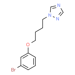 ChemSpider 2D Image | 1-[4-(3-Bromophenoxy)butyl]-1H-1,2,4-triazole | C12H14BrN3O