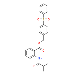 ChemSpider 2D Image | 4-(Phenylsulfonyl)benzyl 2-(isobutyrylamino)benzoate | C24H23NO5S