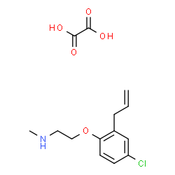 ChemSpider 2D Image | 2-(2-Allyl-4-chlorophenoxy)-N-methylethanamine ethanedioate (1:1) | C14H18ClNO5