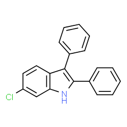 ChemSpider 2D Image | 6-Chloro-2,3-diphenyl-1H-indole | C20H14ClN