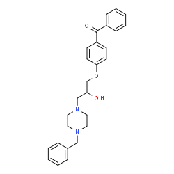 ChemSpider 2D Image | {4-[3-(4-Benzyl-1-piperazinyl)-2-hydroxypropoxy]phenyl}(phenyl)methanone | C27H30N2O3