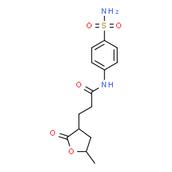 ChemSpider 2D Image | 3-(5-Methyl-2-oxotetrahydro-3-furanyl)-N-(4-sulfamoylphenyl)propanamide | C14H18N2O5S