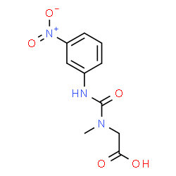 ChemSpider 2D Image | N-Methyl-N-[(3-nitrophenyl)carbamoyl]glycine | C10H11N3O5