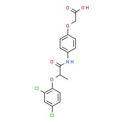 ChemSpider 2D Image | (4-{[2-(2,4-Dichlorophenoxy)propanoyl]amino}phenoxy)acetic acid | C17H15Cl2NO5