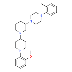 ChemSpider 2D Image | 1'-(2-Methoxyphenyl)-3-[4-(2-methylphenyl)-1-piperazinyl]-1,4'-bipiperidine | C28H40N4O