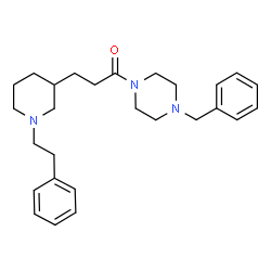 ChemSpider 2D Image | 1-(4-Benzyl-1-piperazinyl)-3-[1-(2-phenylethyl)-3-piperidinyl]-1-propanone | C27H37N3O