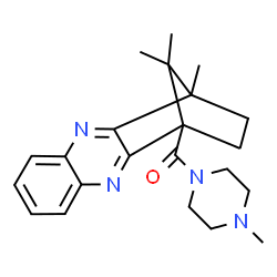 ChemSpider 2D Image | (4-Methyl-1-piperazinyl)(12,15,15-trimethyl-3,10-diazatetracyclo[10.2.1.0~2,11~.0~4,9~]pentadeca-2,4,6,8,10-pentaen-1-yl)methanone | C22H28N4O