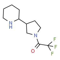 ChemSpider 2D Image | 2,2,2-Trifluoro-1-[3-(2-piperidinyl)-1-pyrrolidinyl]ethanone | C11H17F3N2O