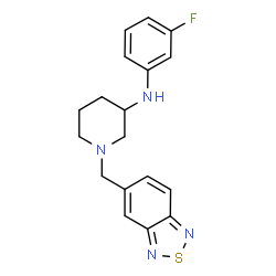 ChemSpider 2D Image | 1-(2,1,3-Benzothiadiazol-5-ylmethyl)-N-(3-fluorophenyl)-3-piperidinamine | C18H19FN4S