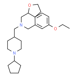 ChemSpider 2D Image | 1-(1-Cyclopentyl-4-piperidinyl)-N-(3-ethoxybenzyl)-N-(tetrahydro-2-furanylmethyl)methanamine | C25H40N2O2
