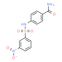 ChemSpider 2D Image | 4-{[(3-Nitrophenyl)sulfonyl]amino}benzamide | C13H11N3O5S