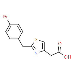 ChemSpider 2D Image | [2-(4-Bromobenzyl)-1,3-thiazol-4-yl]acetic acid | C12H10BrNO2S