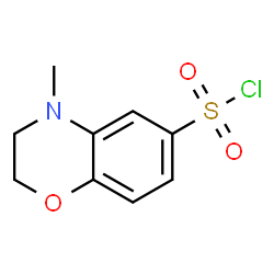 ChemSpider 2D Image | 4-Methyl-3,4-dihydro-2H-1,4-benzoxazine-6-sulfonyl chloride | C9H10ClNO3S