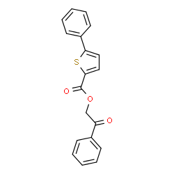 ChemSpider 2D Image | 2-Oxo-2-phenylethyl 5-phenyl-2-thiophenecarboxylate | C19H14O3S