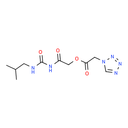ChemSpider 2D Image | 2-[(Isobutylcarbamoyl)amino]-2-oxoethyl 1H-tetrazol-1-ylacetate | C10H16N6O4