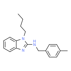 ChemSpider 2D Image | 1-Butyl-N-(4-methylbenzyl)-1H-benzimidazol-2-amine | C19H23N3