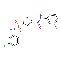 ChemSpider 2D Image | N-(3-Chlorophenyl)-4-[(3-chlorophenyl)sulfamoyl]-2-thiophenecarboxamide | C17H12Cl2N2O3S2