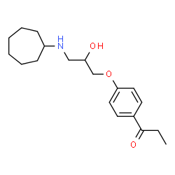 ChemSpider 2D Image | 1-{4-[3-(Cycloheptylamino)-2-hydroxypropoxy]phenyl}-1-propanone | C19H29NO3