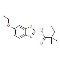 ChemSpider 2D Image | N-(6-Ethoxy-1,3-benzothiazol-2-yl)-2,2-dimethylbutanamide | C15H20N2O2S