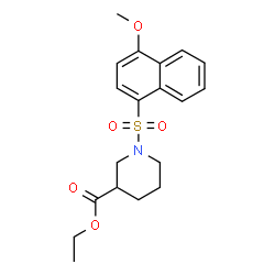 ChemSpider 2D Image | Ethyl 1-[(4-methoxy-1-naphthyl)sulfonyl]-3-piperidinecarboxylate | C19H23NO5S