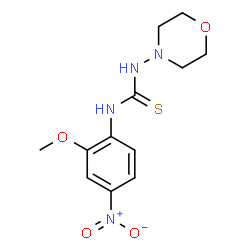 ChemSpider 2D Image | 1-(2-Methoxy-4-nitrophenyl)-3-(4-morpholinyl)thiourea | C12H16N4O4S