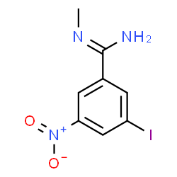 ChemSpider 2D Image | 3-Iodo-N'-methyl-5-nitrobenzenecarboximidamide | C8H8IN3O2