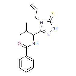 ChemSpider 2D Image | N-[1-(4-allyl-5-sulfanyl-4H-1,2,4-triazol-3-yl)-2-methylpropyl]benzamide | C16H20N4OS