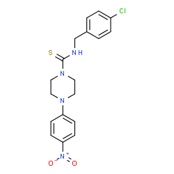 ChemSpider 2D Image | N-(4-Chlorobenzyl)-4-(4-nitrophenyl)-1-piperazinecarbothioamide | C18H19ClN4O2S