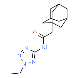 ChemSpider 2D Image | 2-Adamantan-1-yl-N-(2-ethyl-2H-tetrazol-5-yl)-acetamide | C15H23N5O