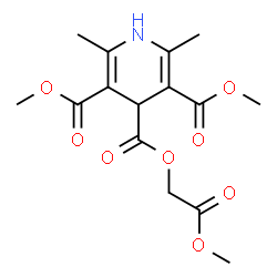 ChemSpider 2D Image | 4-(2-Methoxy-2-oxoethyl) 3,5-dimethyl 2,6-dimethyl-1,4-dihydro-3,4,5-pyridinetricarboxylate | C15H19NO8