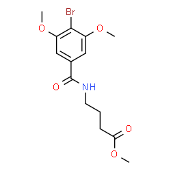ChemSpider 2D Image | Methyl 4-[(4-bromo-3,5-dimethoxybenzoyl)amino]butanoate | C14H18BrNO5