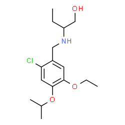 ChemSpider 2D Image | 2-[(2-Chloro-5-ethoxy-4-isopropoxybenzyl)amino]-1-butanol | C16H26ClNO3