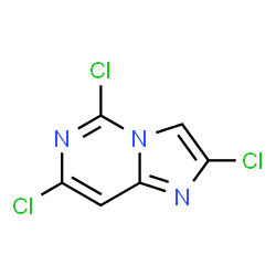 ChemSpider 2D Image | 2,5,7-Trichloroimidazo[1,2-c]pyrimidine | C6H2Cl3N3