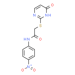 ChemSpider 2D Image | acetamide, 2-[(4-hydroxy-2-pyrimidinyl)thio]-N-(4-nitrophenyl)- | C12H10N4O4S