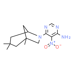 ChemSpider 2D Image | 5-Nitro-6-(1,3,3-trimethyl-6-azabicyclo[3.2.1]oct-6-yl)-4-pyrimidinamine | C14H21N5O2