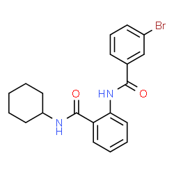 ChemSpider 2D Image | 2-[(3-Bromobenzoyl)amino]-N-cyclohexylbenzamide | C20H21BrN2O2