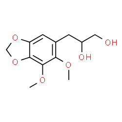 ChemSpider 2D Image | 3-(6,7-Dimethoxy-1,3-benzodioxol-5-yl)-1,2-propanediol | C12H16O6