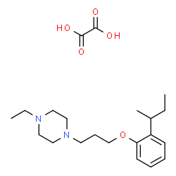 ChemSpider 2D Image | 1-[3-(2-sec-Butylphenoxy)propyl]-4-ethylpiperazine ethanedioate (1:1) | C21H34N2O5