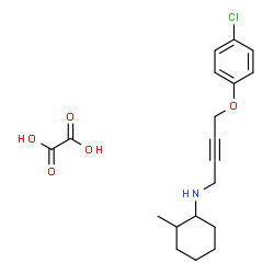 ChemSpider 2D Image | N-[4-(4-Chlorophenoxy)-2-butyn-1-yl]-2-methylcyclohexanamine ethanedioate (1:1) | C19H24ClNO5
