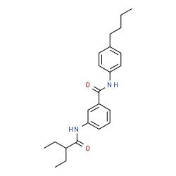 ChemSpider 2D Image | N-(4-Butylphenyl)-3-[(2-ethylbutanoyl)amino]benzamide | C23H30N2O2