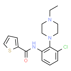 ChemSpider 2D Image | N-[3-Chloro-2-(4-ethyl-1-piperazinyl)phenyl]-2-thiophenecarboxamide | C17H20ClN3OS