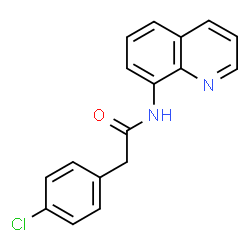 ChemSpider 2D Image | 2-(4-Chlorophenyl)-N-(8-quinolinyl)acetamide | C17H13ClN2O