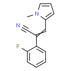 ChemSpider 2D Image | 2-(2-Fluorophenyl)-3-(1-methyl-1H-pyrrol-2-yl)acrylonitrile | C14H11FN2