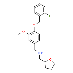 ChemSpider 2D Image | [4-(2-Fluoro-benzyloxy)-3-methoxy-benzyl]-(tetrahydro-furan-2-ylmethyl)-amine | C20H24FNO3
