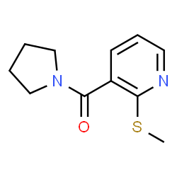 ChemSpider 2D Image | [2-(Methylsulfanyl)-3-pyridinyl](1-pyrrolidinyl)methanone | C11H14N2OS