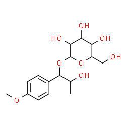 ChemSpider 2D Image | 2-Hydroxy-1-(4-methoxyphenyl)propyl hexopyranoside | C16H24O8